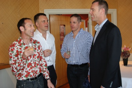 Michael, David and Ian, on their best behavior (for once)*