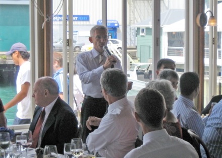 Burt beginning his MC duties