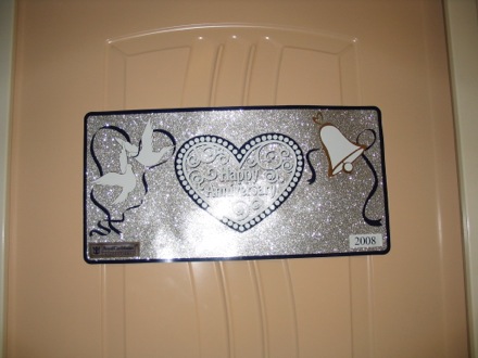 Mom & Dad's door decor