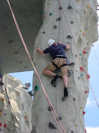 Not bad for Rob's first time climbing