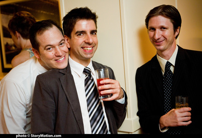 Todd loving on Chris with Clint supervising