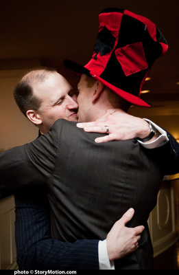 Rob was always talking about wearing a top hat for the wedding.