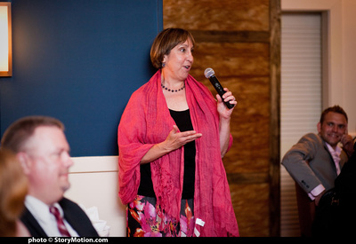 Karen gives her speech