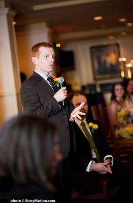 Rob gives his speech