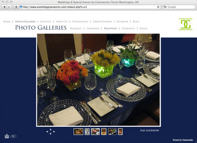 Our table setting featured on the Greenworks website.