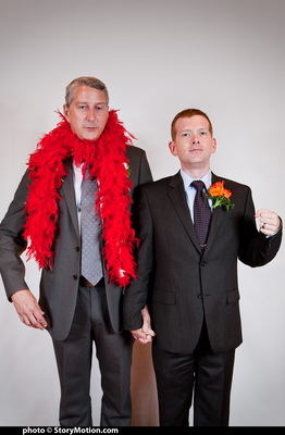 Steve Ginther and Rob doing American Gothic