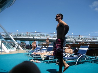 Hot guy in the foreground