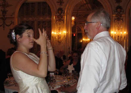 Jessica describing this whole experience to her Dad.