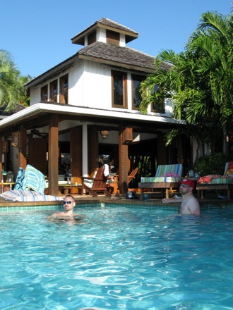 Pool and dining house