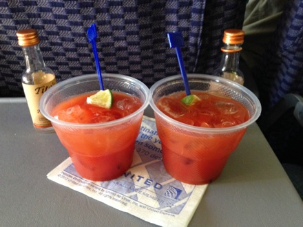 Bloody marys on the flight
