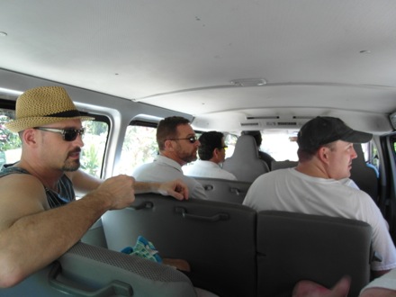 Derrick picked us up at the airport