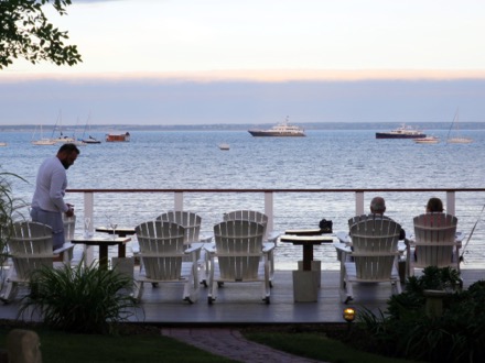 looking out over the water