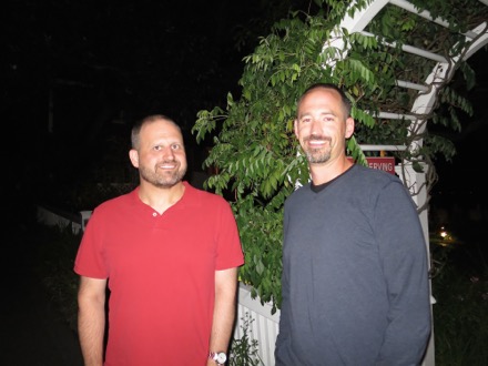 Bill & Jamie after dinner