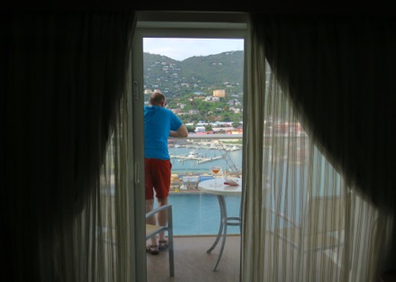 Bill observing the harbor