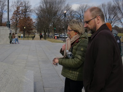 Arriving at the World War II Memoral