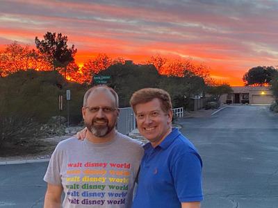 Bill and Rob at sunset