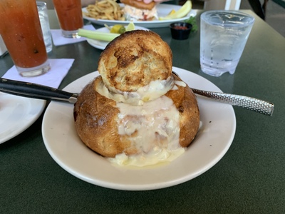 Rob had the clam chowder