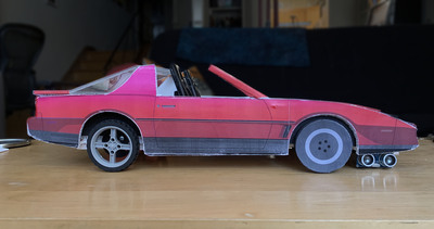 The first version was a bit rough. It had distance sensors under the front but they were removed later.