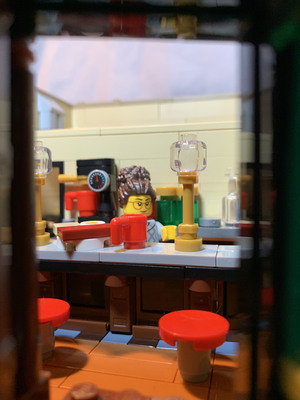 Looking through front door