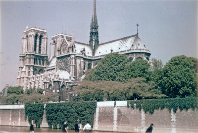 Notre Dame Cathedral, Paris France - April 1964