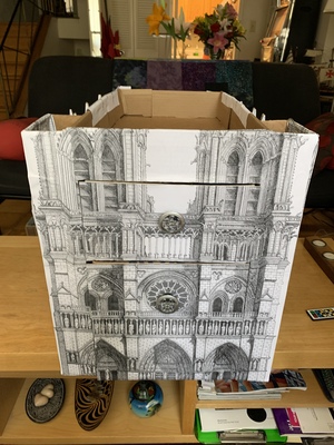 The top holds the tackle box Jim gave me for all the small electronic tools.