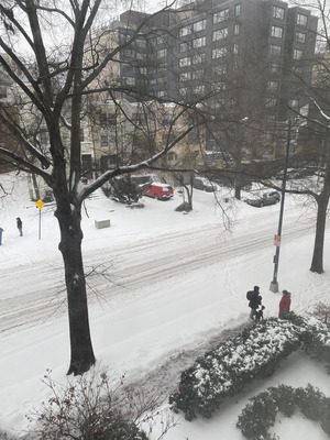 Sleet on top of snow makes snowcrete
