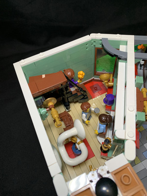 Musical instrument shop interior