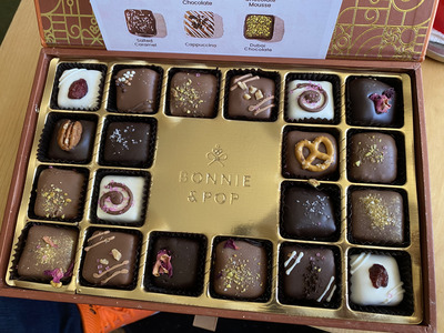 I got fancy chocolates from Bill