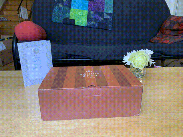 Chocolate gift box in motion