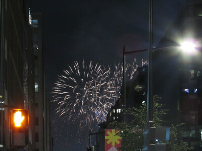 Pow! The fireworks kicked off just after midnight